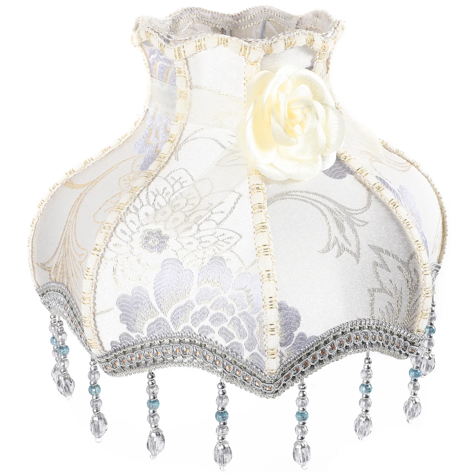 

Романтический кружевной абажур для настольной лампы, тканевый винтажный плафон с бахромой и фестончатым дизайном, сменные абажуры для домашнего декора