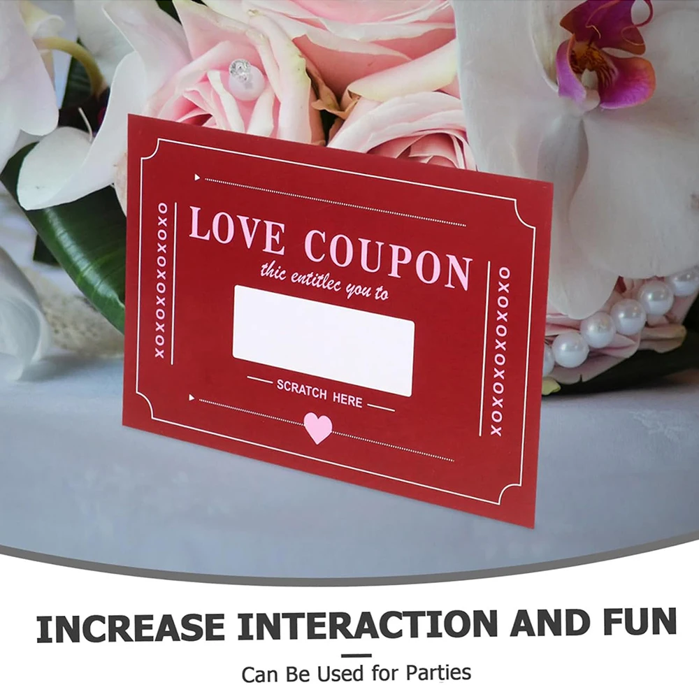 30 ورقة/مجموعة من بطاقات التاريخ للخدش، كوبونات الحب، حفلات إبداعية، تذاكر ألعاب ممتعة لذكرى عيد ميلاد الزفاف بنفسك