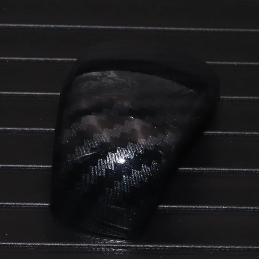 Wooeight ألياف الكربون نمط والعتاد التحول رئيس رافعة مقبض غطاء ملصق مرآة الرؤية الخلفية الكسوة صالح لهوندا أكورد 10th 2018 2019