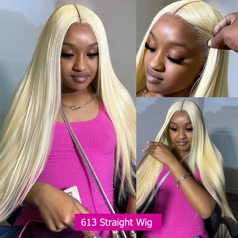 613 Lace Front Wig Human Hair Body Wave Human Hair Wigs For Women Straight HD Lace Frontal Wig 13x6 13x4 Colored Blonde Wig