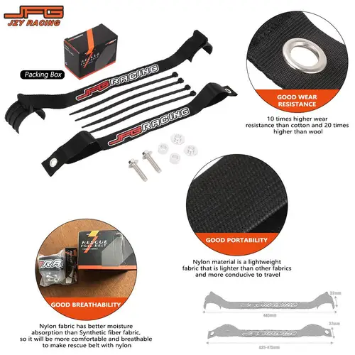 Imagen 2 del producto JFG Racing correa de rescate delantera y trasera correas de cinturón para motocicleta KTM 250 350 400 450 500 XCF XCW XCFW SXF EXCF EXC SMR