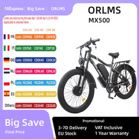 ORLMS MX500 Adult Electric Bicycle 1000W*2W Motor 52V25Ah Battery City Snow Electric Bicycle 26 Inch Tire City Electric Bicycle