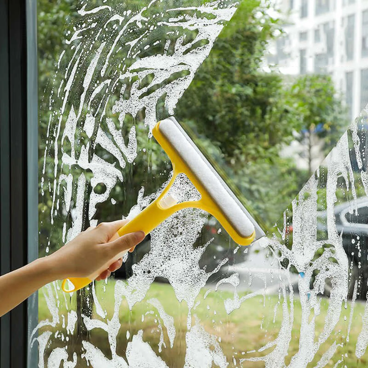 Fashion Cleaning Household Glass Scraper Three-in-one Water Cleaning Board for Cleaning Mirrors Tool - Double-sided Scraper