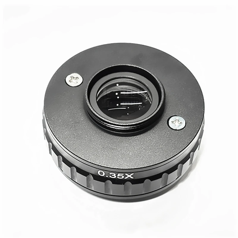 C Mount Adapters Lens 0.35X CCD For Trinocular Stereo Microscope Camera 38MM Interface Increased Field Of Vision