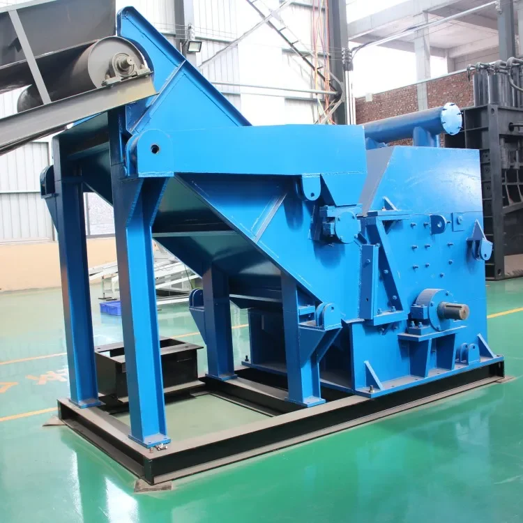 One time feeding scrap metal shredder/crusher automatic waste motor stator copper wire dismantli scrap metal crusher