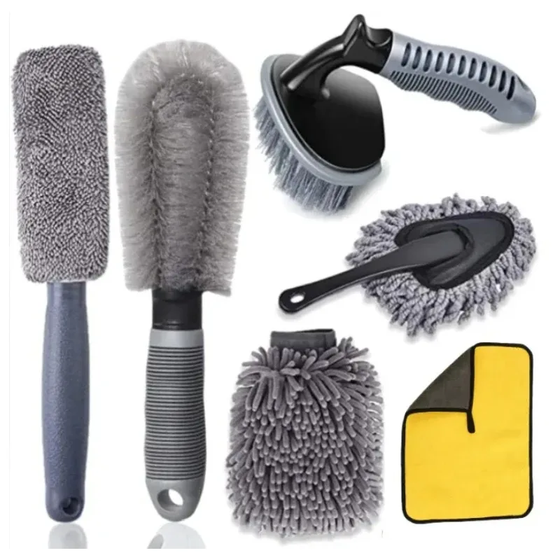 

Car Wash Brush Tools Set Car Cleaning Beauty Product Tire Scrubber Wheel Rim Brush Trunk Motorcycle Dust Remover Car Wash Brush