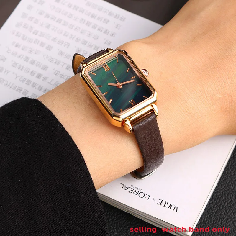 حزام من الجلد الطبيعي (استيك) ساعة للنساء ، اكسسوارات الساعات ، حزام الفرقة ، حجم صغير ، أبيض ، وردي ، أسود ، 10 مللي متر ، 12 مللي متر ، 14 مللي متر ، 16 مللي متر