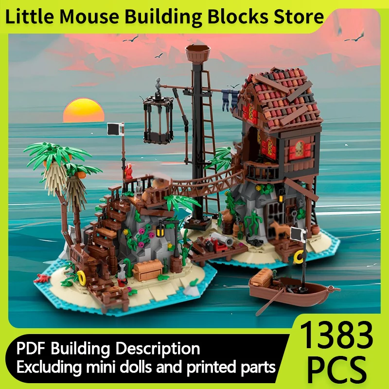 

Medieval Castle Model MOC Building Bricks Pirate Forbidden Island Modular Technology Gifts Holiday Assemble Children Toys Suit