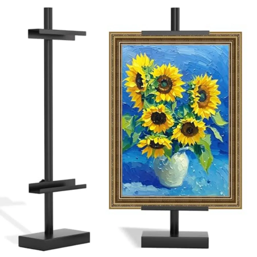 

Adjustable Tabletop Easel Stand, Picture Easels for Display Up to 29" H, Metal Picture Frame Holder Stand Table for Art, Photo
