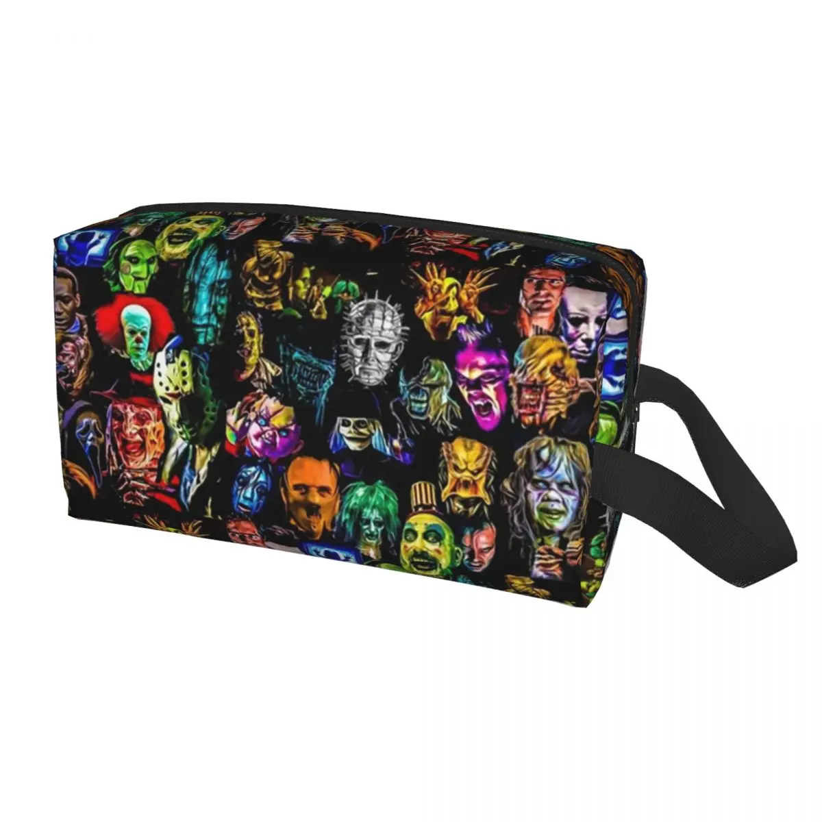 Horror Movie Baddies Legends Chucky Alien Predator Killer Makeup Bag Women Travel Cosmetic Organizer Cute Storage Toiletry Bags