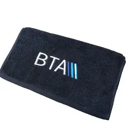 Design Customized LOGO 100% Cotton Black bath towel Hand Towel Embroidery Name Personalized Towel Gift for Friends Family