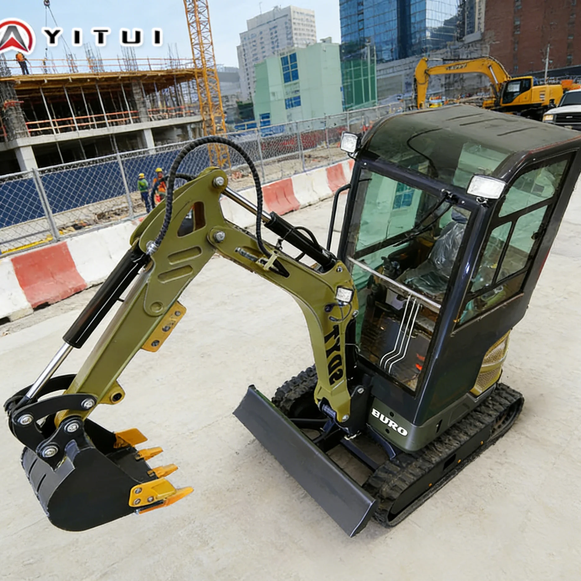 Lightweight Mini Crawler Excavator 2.0 Ton Compact Digger with cab for Small Construction Projects & Farm Work Customized
