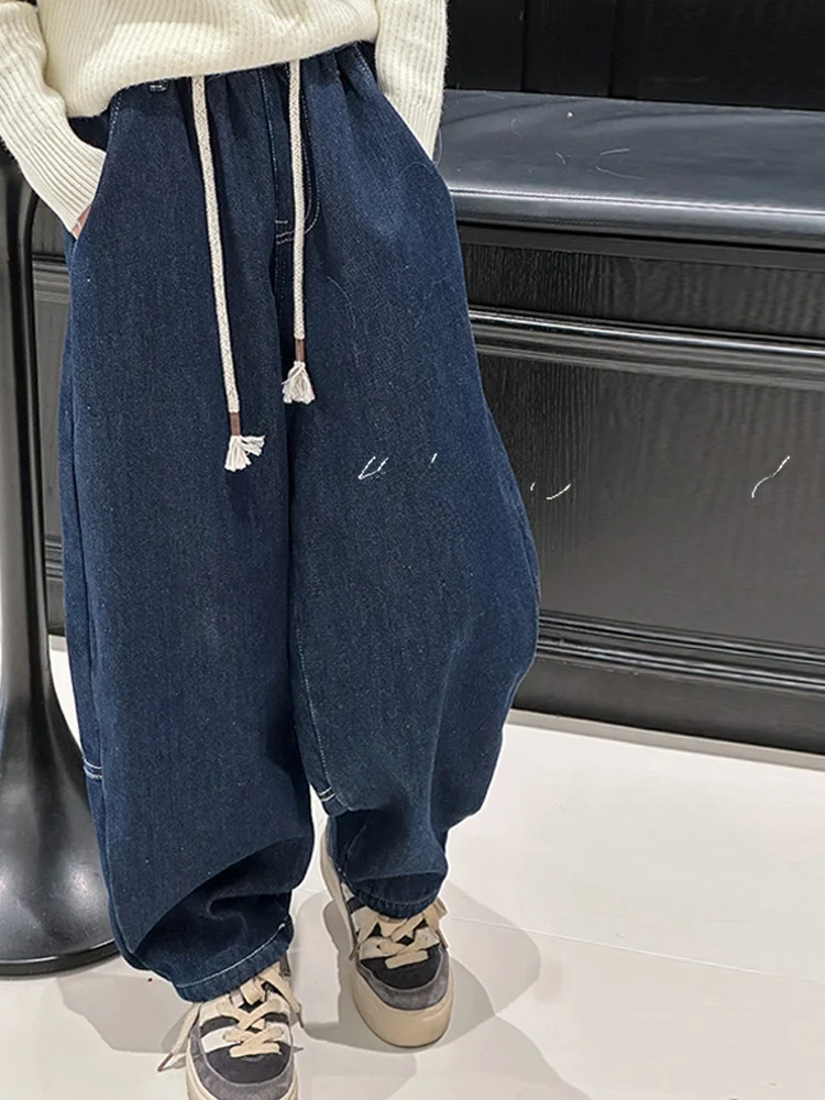girls-fce-lined-thiened-denim-jeans-children's-casual-faionable-autumn-winter-new-arrival-kids-clothing-large-children