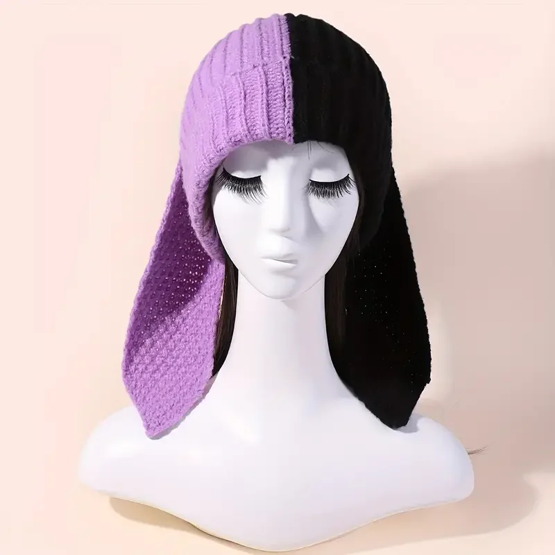 1szt Bunny Beanie Hat Women Cute Bunny Beanie Crochet Hat Winter Hat Warm Skull Hat Outdoor Skiing Lazy, Halloween i Day of th