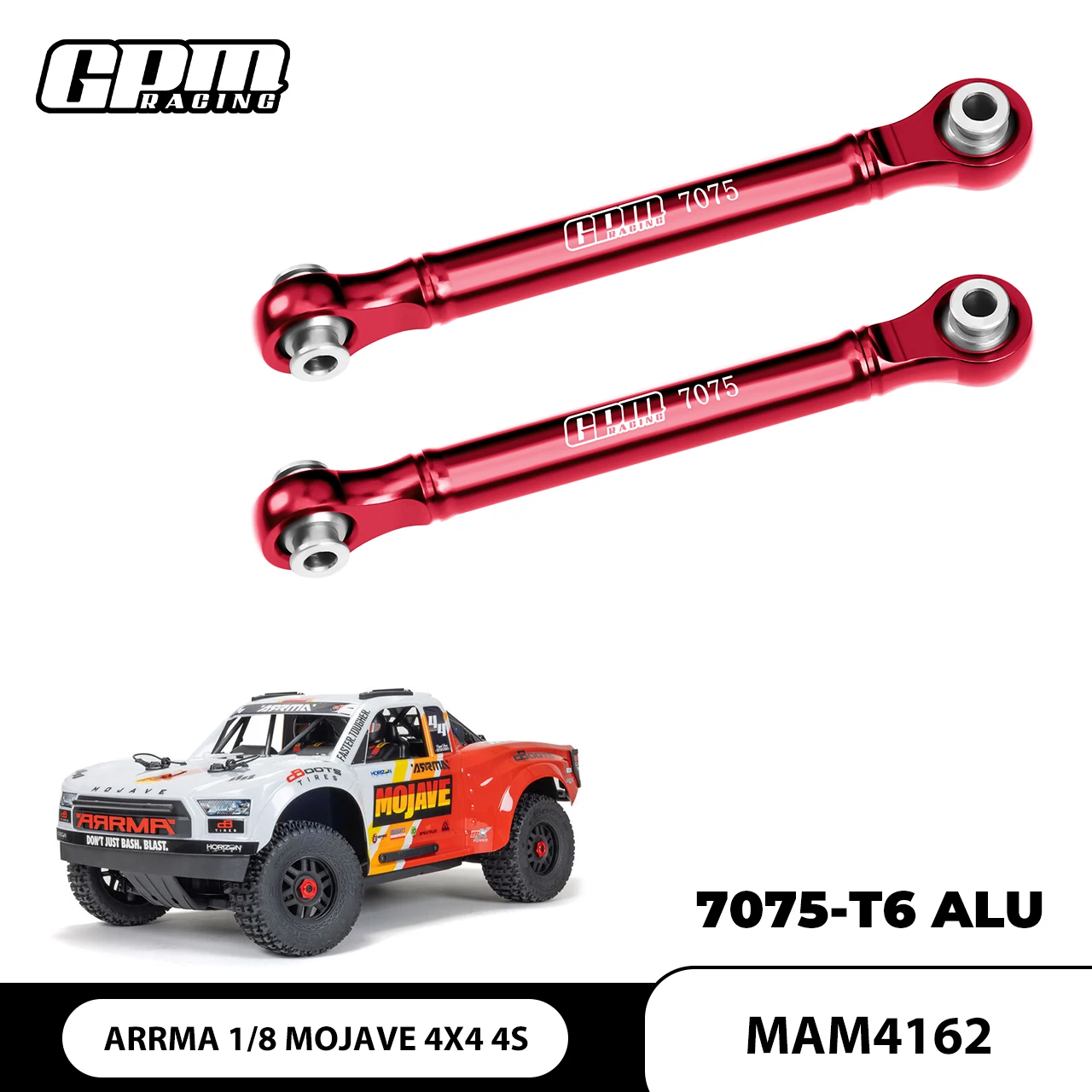 GPM อัลลอยด์ 7075 แกนเชื่อมต่อพวงมาลัยด้านหน้าสำหรับ ARRMA 1/8 Mojave 4S BLX ARA4404.ARA330801