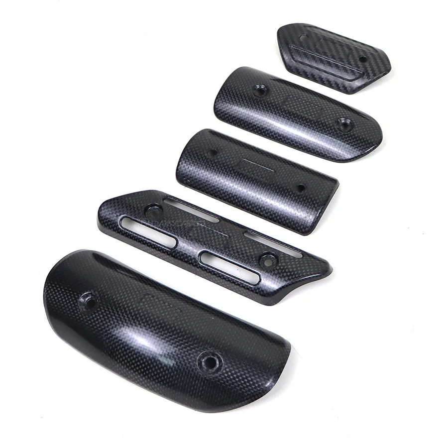 Motorcycle Exhaust Shield Cover Muffler Carbon Fiber Anti-scalding Protector Escape Heat Guard For Pit Dirt Bike Accessories