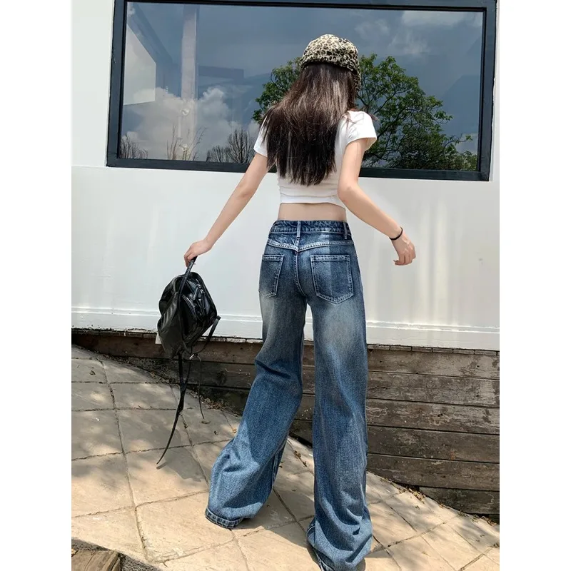 Jorts femme jean pantalon pour femme pantalon jean femme femme printemps vêtements Coquette Shoujo fille Style Baggy Y2k vêtements évasés