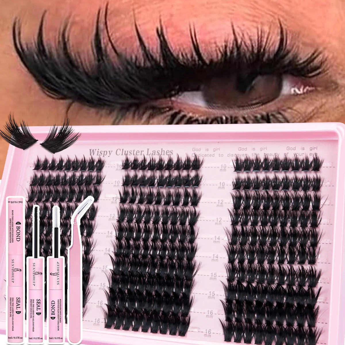 Eyelash Extension For Asian Eyes - Kit de Cílios Postiços em Tufos,