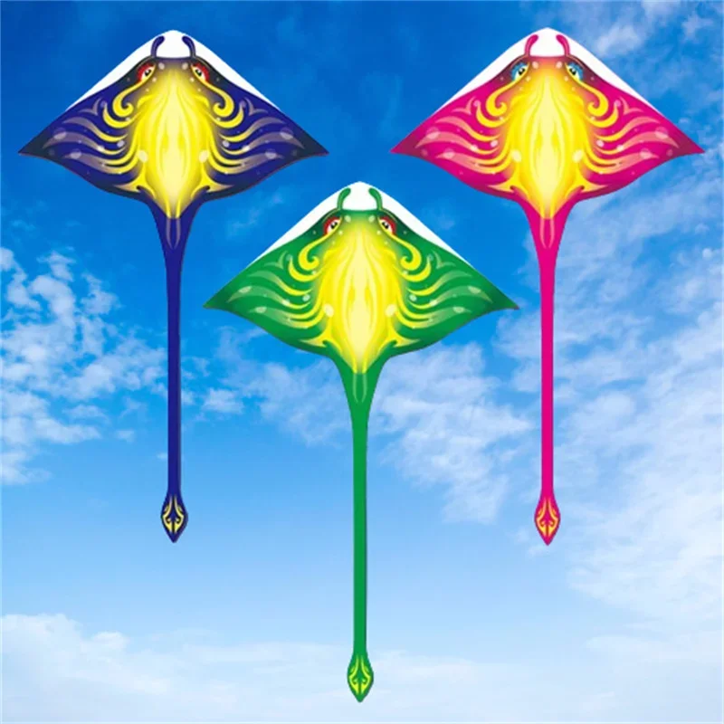 

Devil Fish Kites Soft Kite Large Animal Fish 3D Beach Kites with Tail Wear-resistant Easy To Fly and Tear Resistant Outdoor Toys