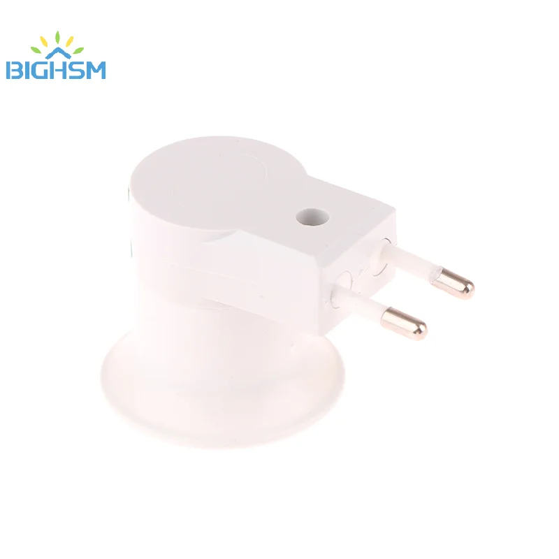 電球用白色LEDライトソケット,ランプホルダー,アダプター,コンバーター,オン,オフ,EUプラグ,照明アクセサリー,1個,e27