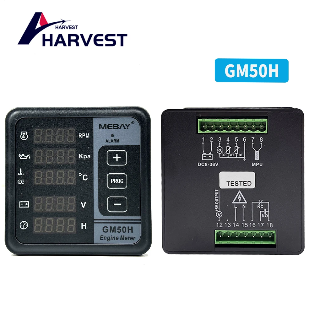 Mebay GM50H MK3 engine multi-function digital instrument diesel generator monitor with GM50HR with R485 communication function