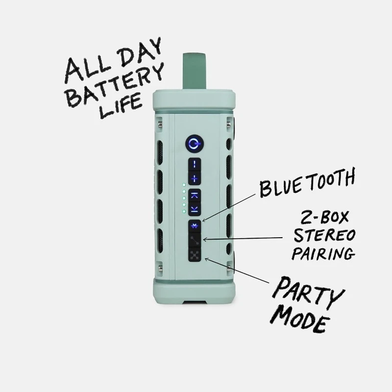 Ranger: ¡alto! Altavoz portátil Bluetooth 5.4 para exteriores |   Robusto, Impermeable, Ultraportátil |   Se juega a 105 dB, graves profundos,