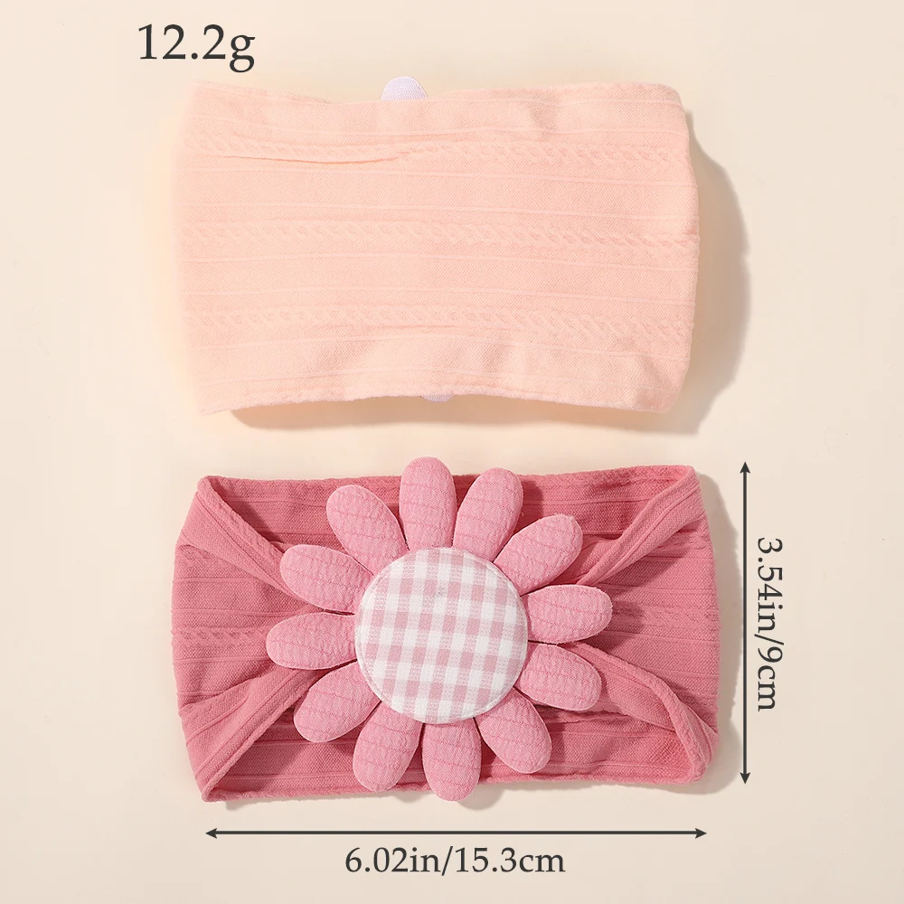 LOVEKIKI Sonnenblume Baby Stirnband Weiches Nylon Haarband für Neugeborene Kinder Kopfbedeckung Elastischer Säuglings-Turban Mädchen Haarschmuck