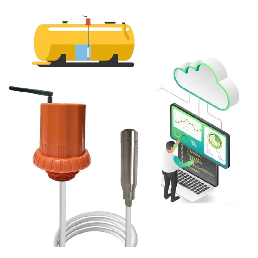 

DF556 Wireless Smart Liquid Level Sensor Easy Integrated System Water Fuel Distance Fill Monitoring