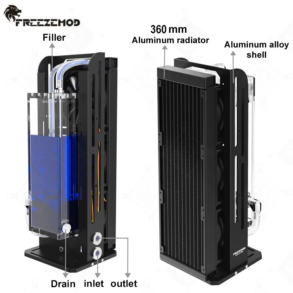 Imagem -05 - Aio Water-cooled Módulo com Alarme Bomba de Refrigeração a Água Elevador e Tanque de Água Integrado Slmz-ls360s Bomba dc Metros Metros 12 v 24v