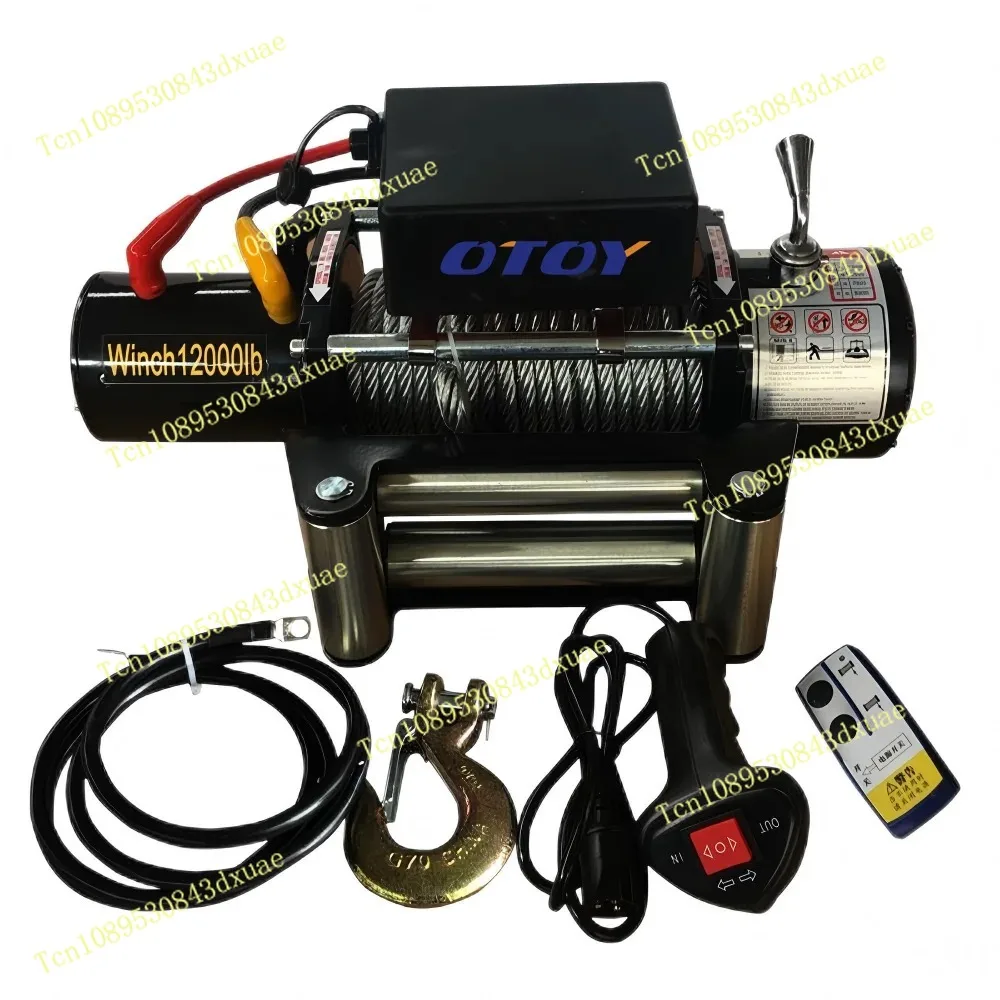 6000 lb trailer electric winch 12v 24v electric winch with remote control