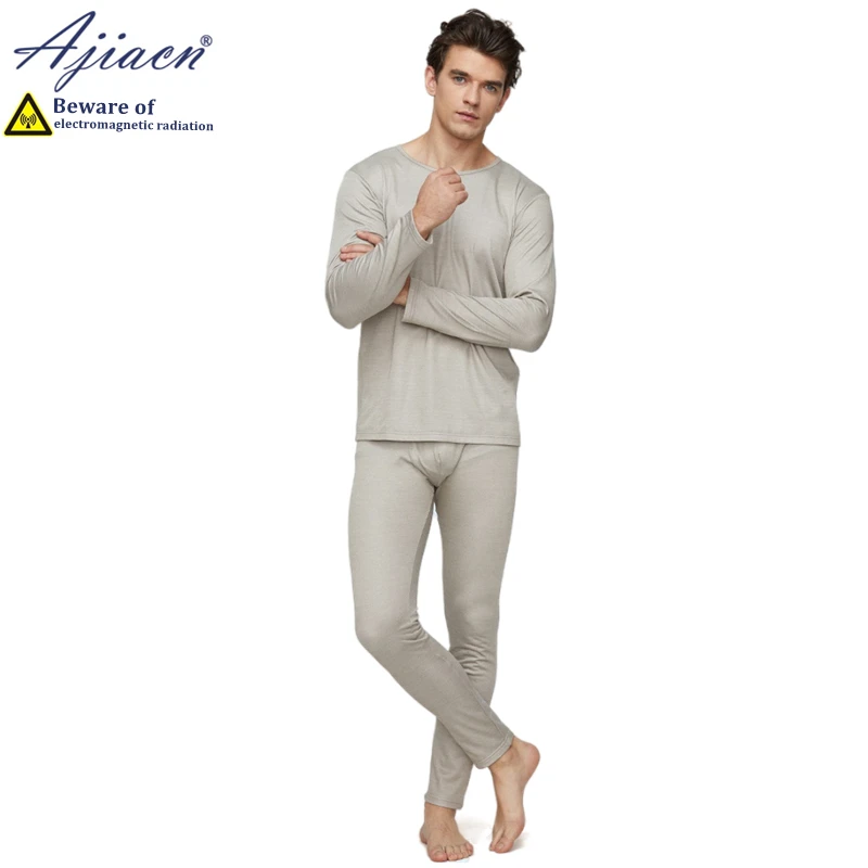 

Anti-radiation silver fiber knitted fabric men's long underwear equipment room Electromagnetic radiation shielding underwear