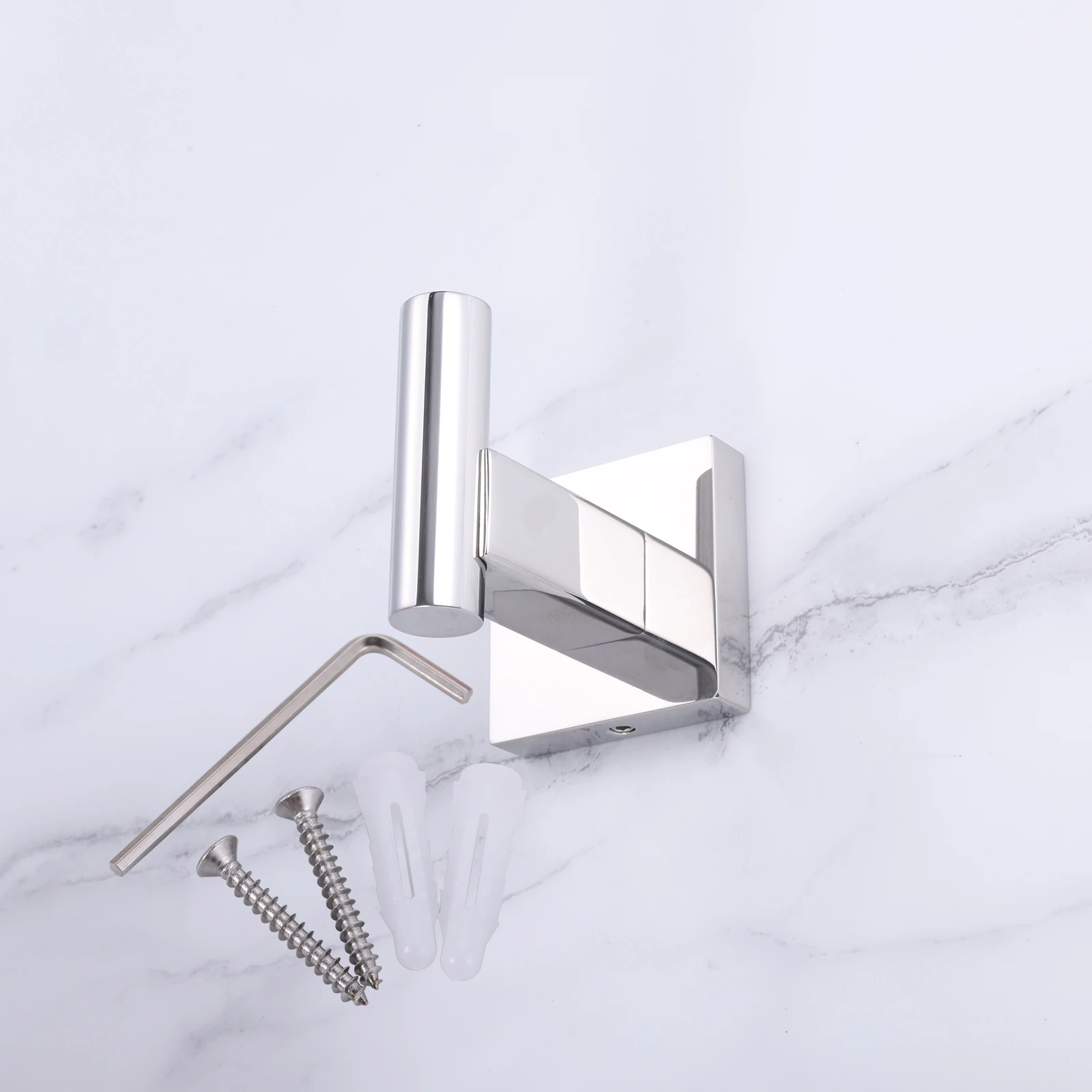 1pc Robe Hook Wall Mounted for Bathroom Stainless Steel Towel Clothes Coat Bag Hooks Hanger Rack Kitchen Hardware