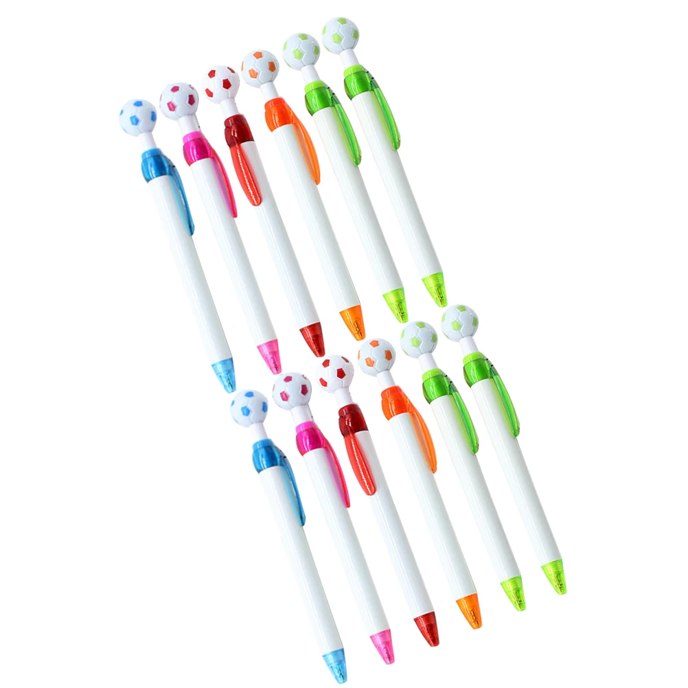 

12pcs Ballpoint Pens Decorations Pen Novelty Soccer Shape Writing Instruments Plastic Pens School Supplies Gifts