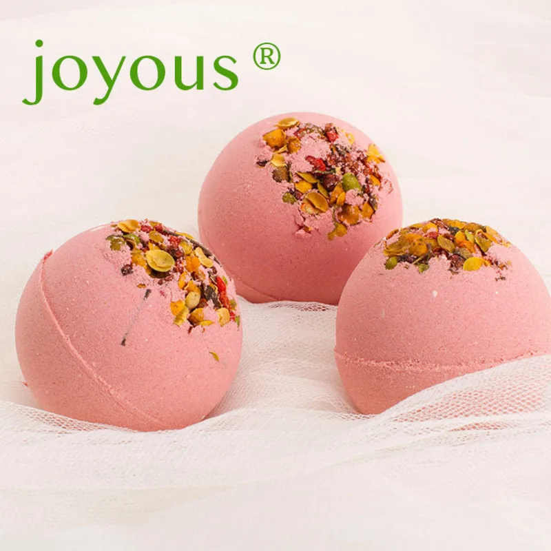 Joyous Albizia Flower & Lily Essential Oil Bubble Bath Balls Beauty Salon SPA Bath Bombs for Relaxing Hydrotherapy