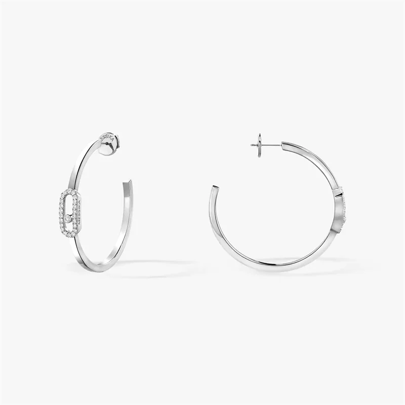 Official-website Fashion Luxury Jewelry Move Uno Circle Earrings S925 Sterling Silver High Quality Christmas Gift