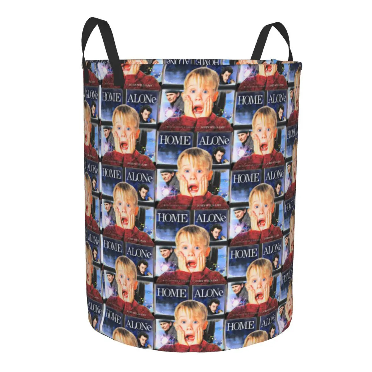 Custom Home Alone Cartoon Christmas Comedy Film Laundry Hamper Large Clothes Storage Basket Toys Bin Organizer for Nursery