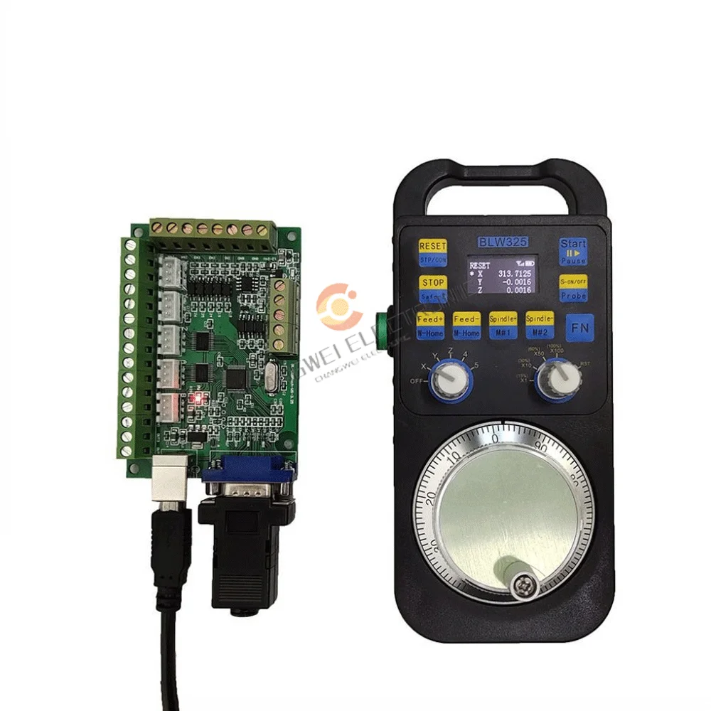 

Mach3 CNC 5-Axis Motion Control Card And 5-Axis Wireless Electronic Handwheel Digital Display Handwheel Supports Offline Motion