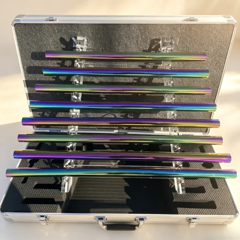Handmade 8 Tone Crystal Harp Handheld Sound Healing Harp Portable Yoga Meditation Harps with Box Professional Performance Harps