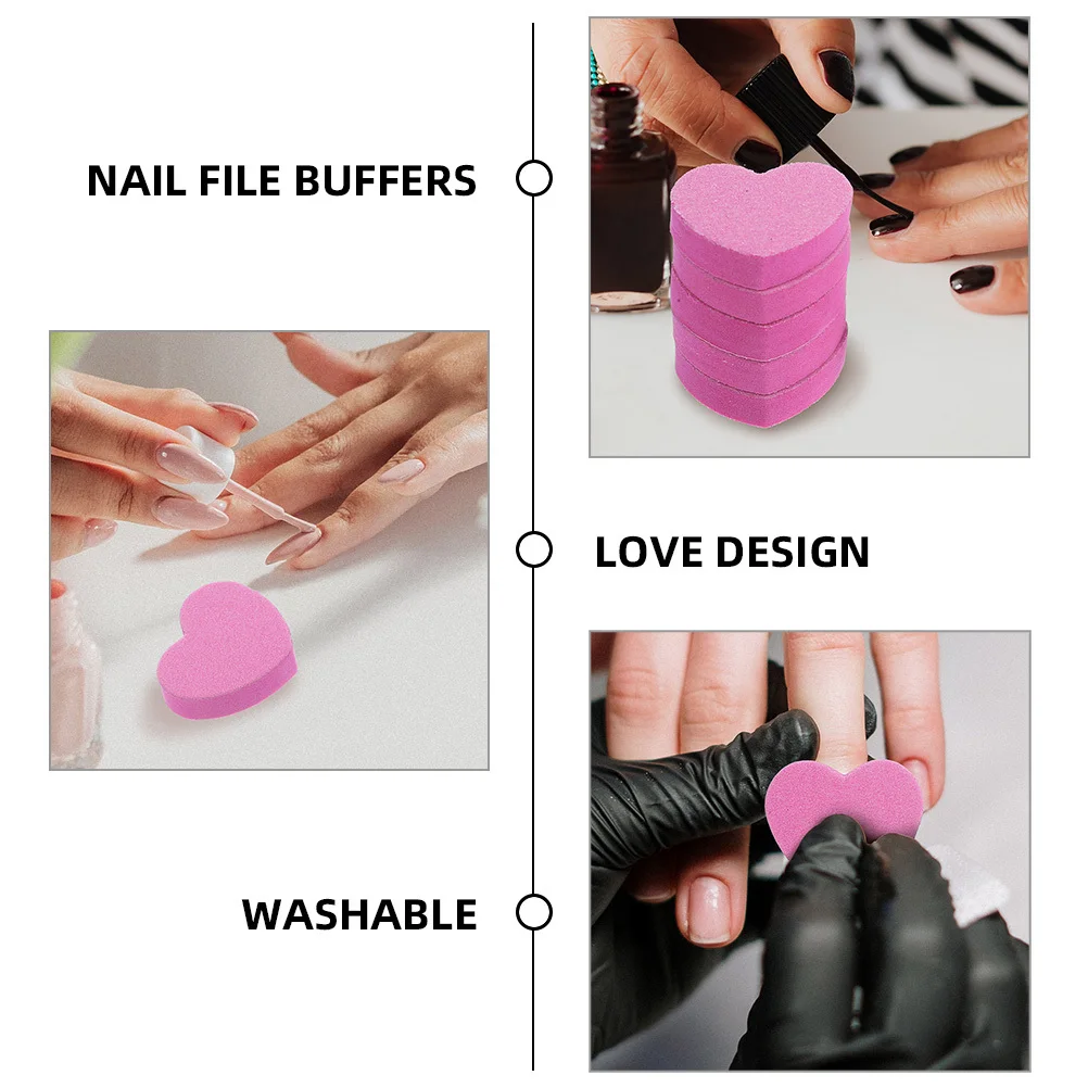 

100pcs Nail File Tool Block Sponge Dual Side For Manicure Pedicure Fingernail Toenail Grinding Sanding Buffer Compact Portable