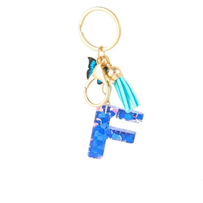 Custom Blue Butterfly Keychain, Personalized Gift