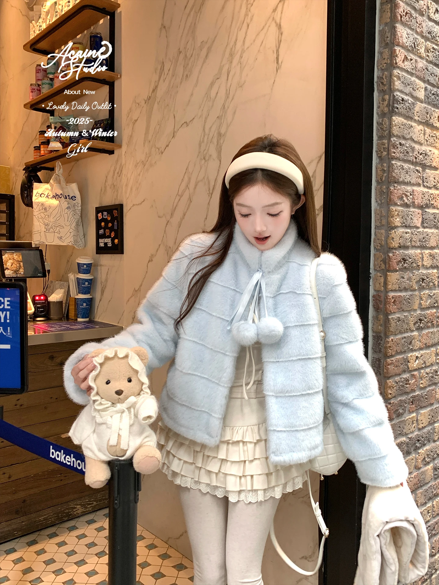 

Женское зимнее пальто Acaine Blue с воротником-стойкой, из экологичного вельвета, длинное, в стиле принцесса