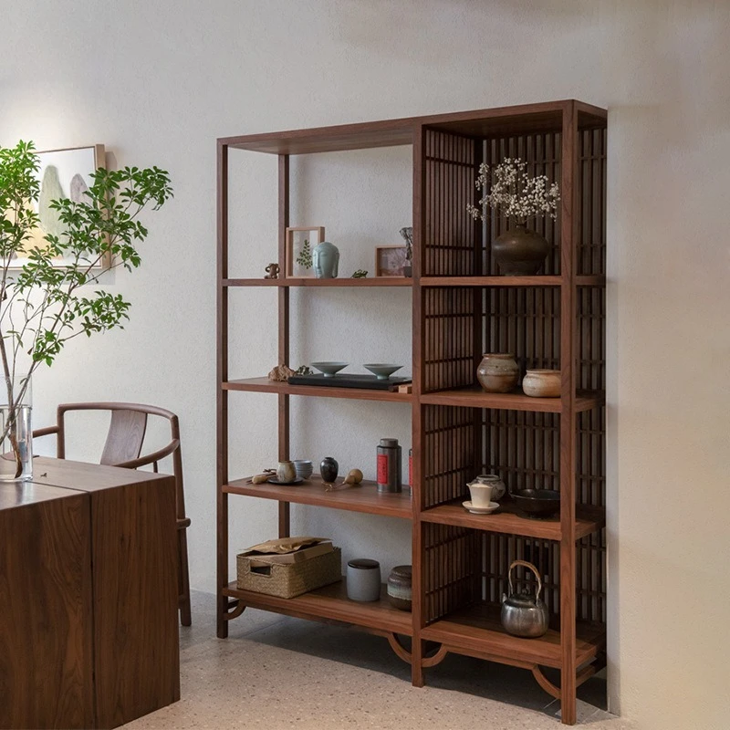 

New Chinese-style solid wood Bogu frame, tea cabinet, shelf, tea display cabinet, shelf, partition, bookshelf, storage rack