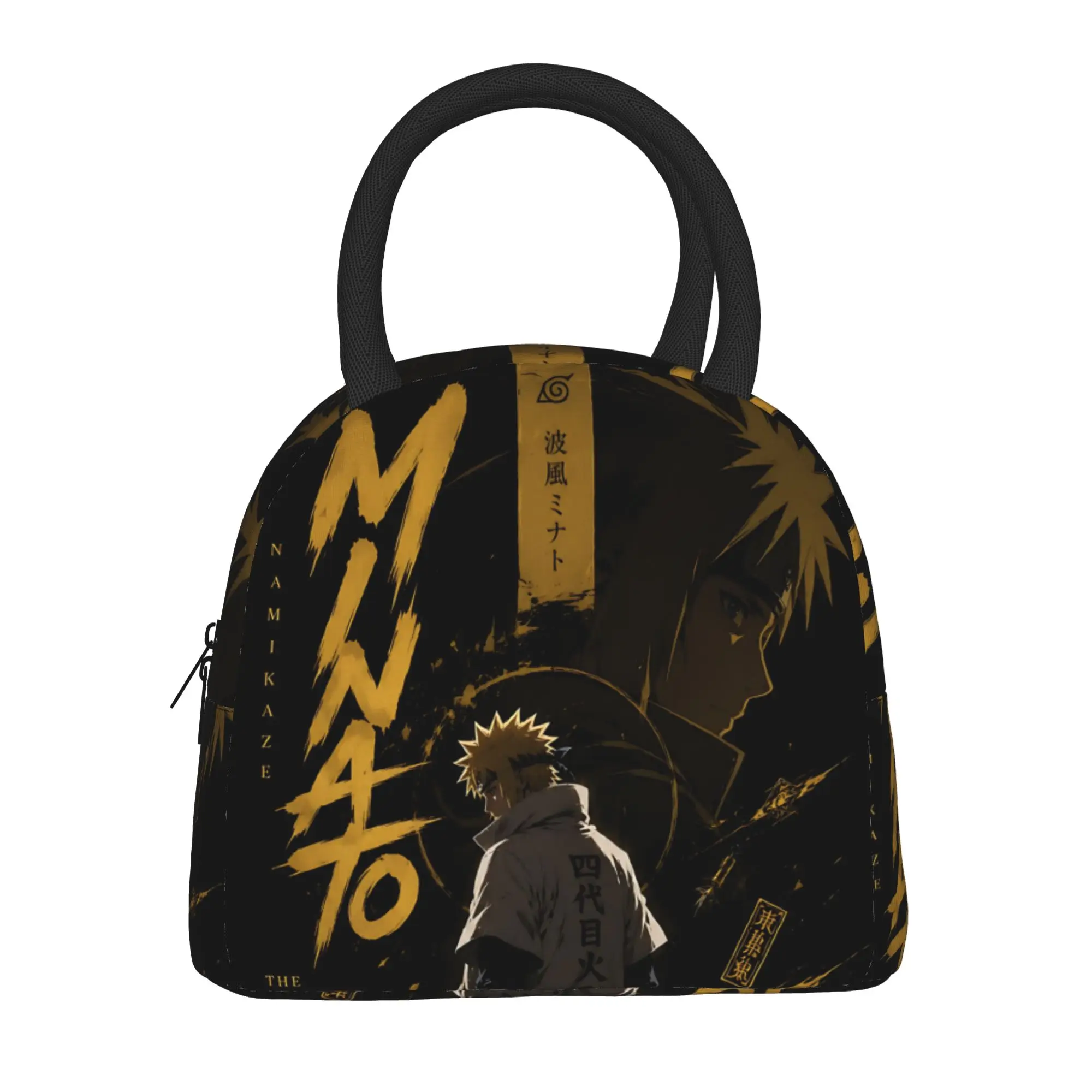 Naruto Anime Theme Handbag Insulated Lunch Bag Meal Pack Rice Bag  bolsa Student Bento Lunch Handbag