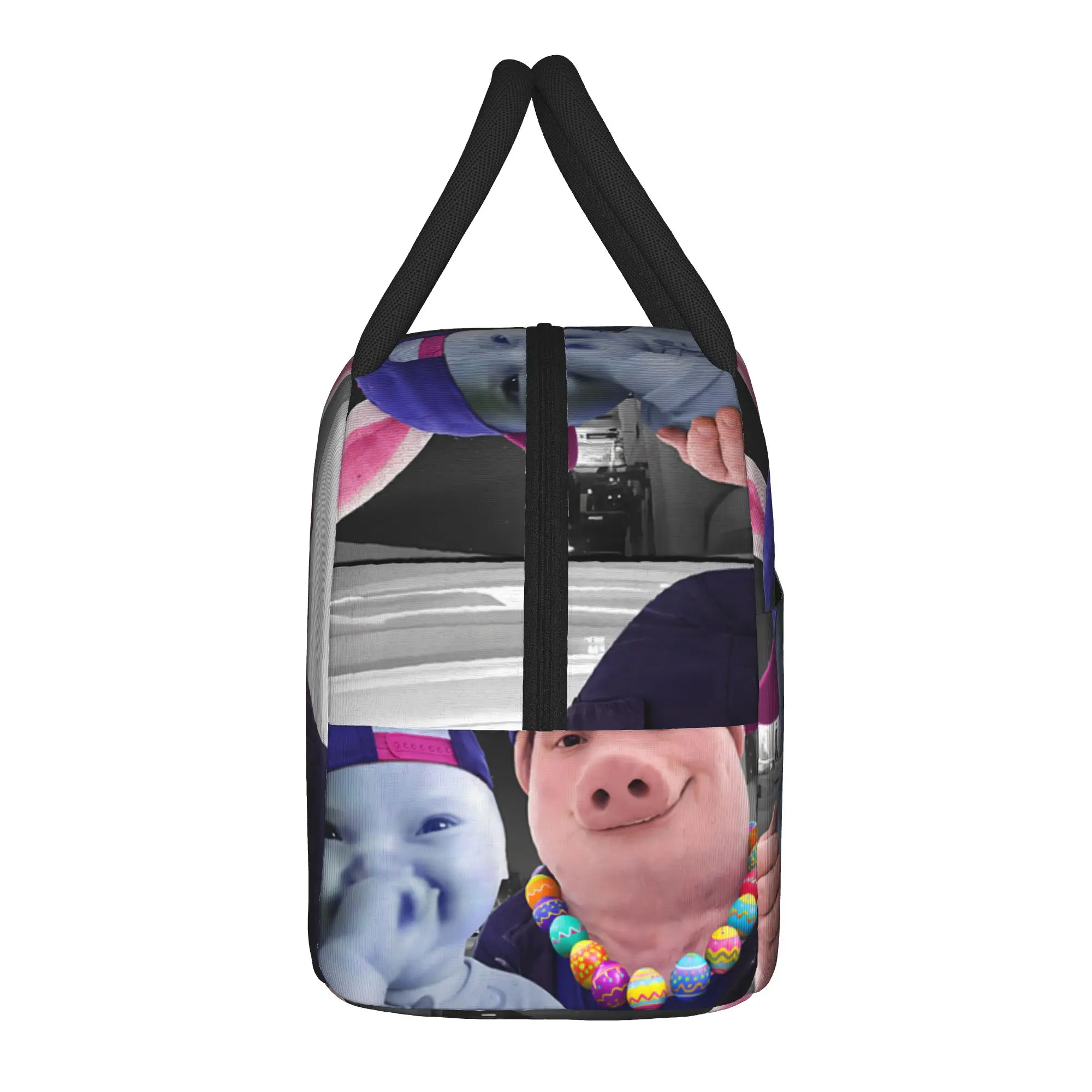 There is Motion At Your Front Door John Pork and Ai Baby Lunch Bag For Unisex Graphic Design Lunch Box Funny School Cooler Bag