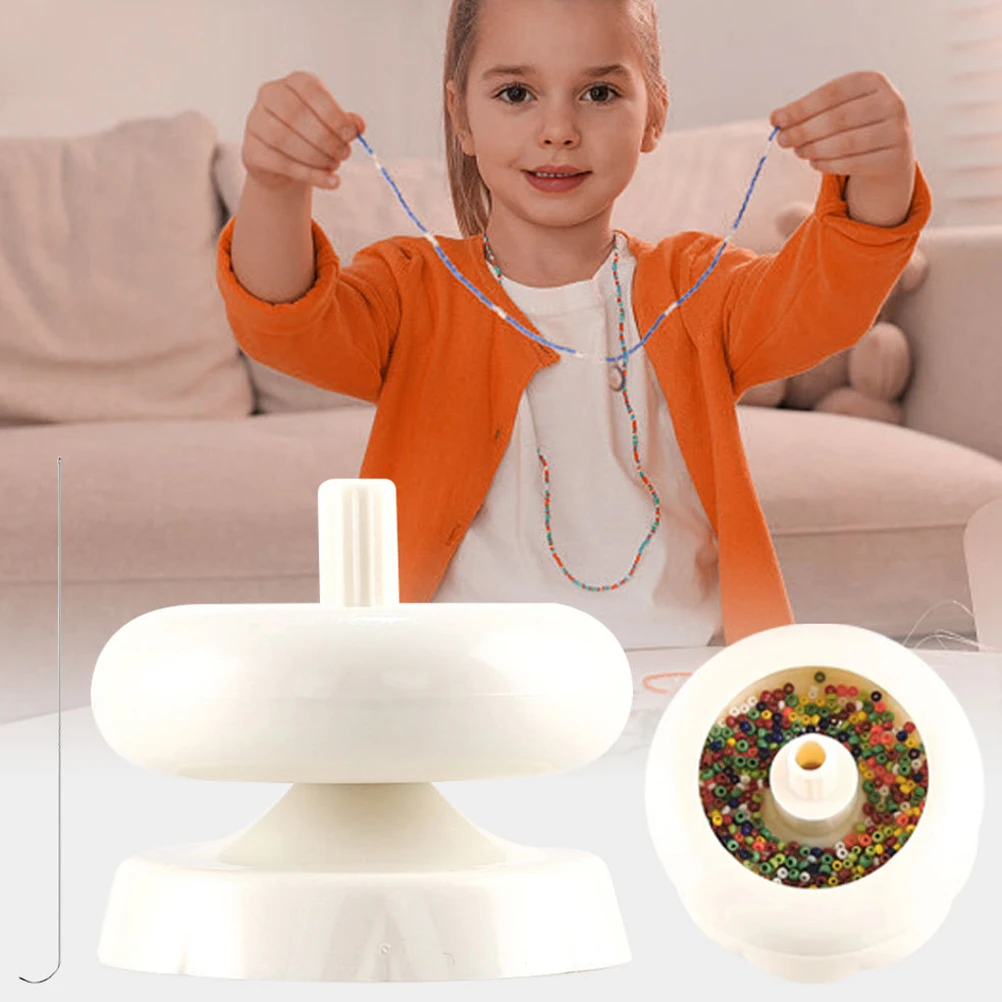 

Plastic Bead Spinner Mini Beader Necklace Anklet Making Tool DIY Beading Bowl Supplies Spinner Bowls Stringing Beads Crafts