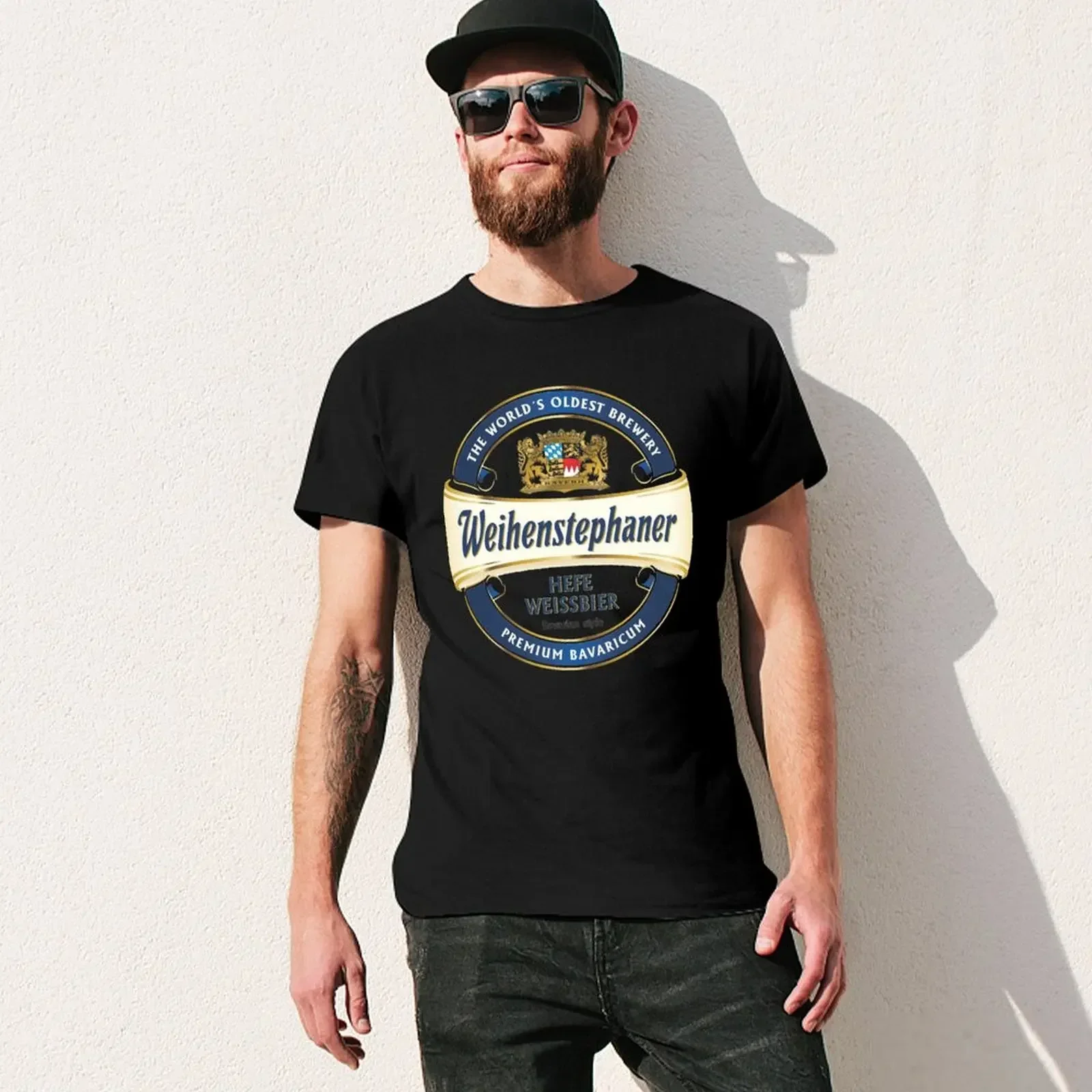 Weihenstephaner-Bier Essentieel T-Shirt Plus Size Tops Blanks Baggy Shirts Man Kleding Heren T-Shirts Pack