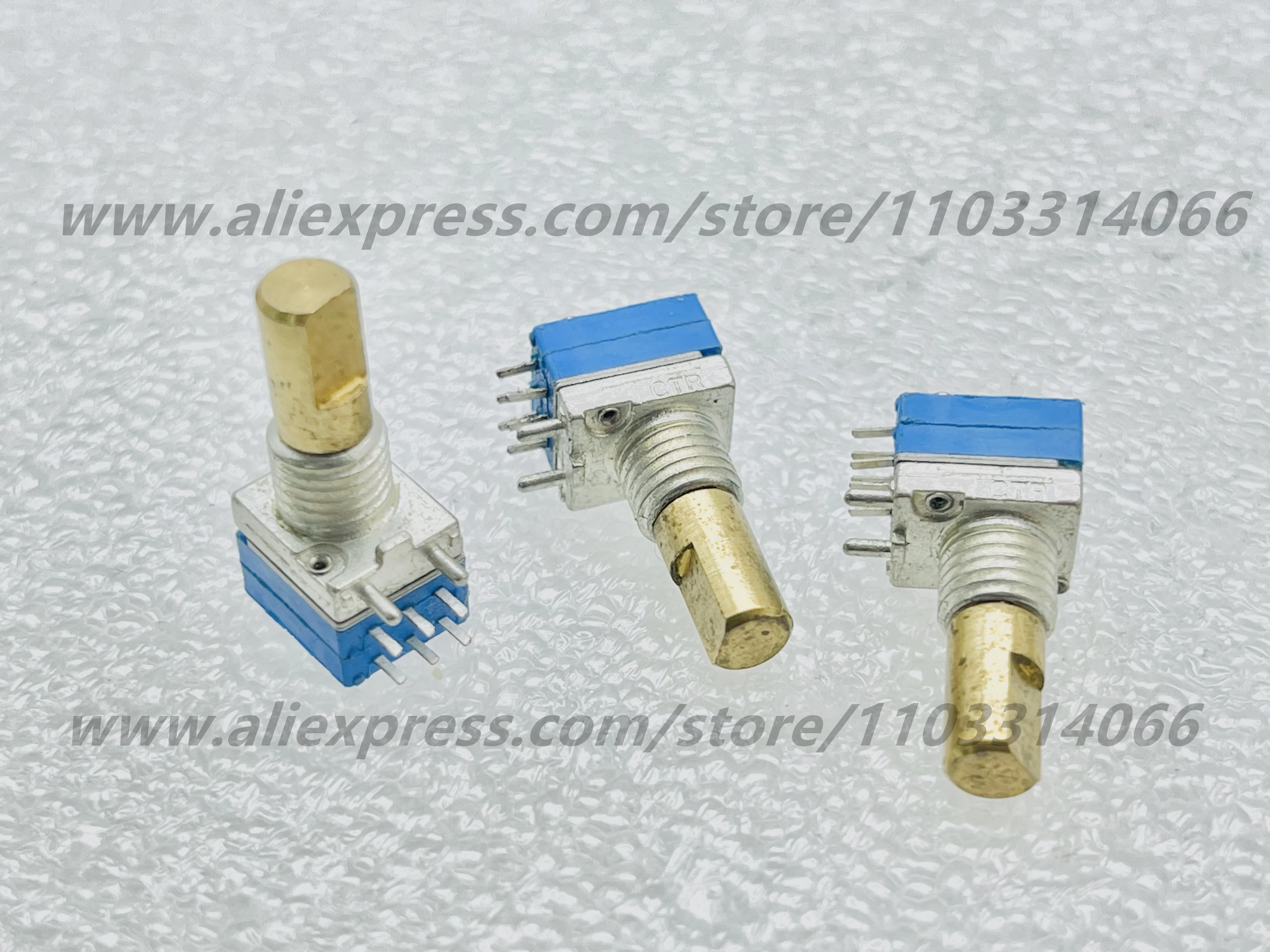 

5pcs CTR RD08 interphone precision potentiometer dual channel 15 positioning axis 13 mm