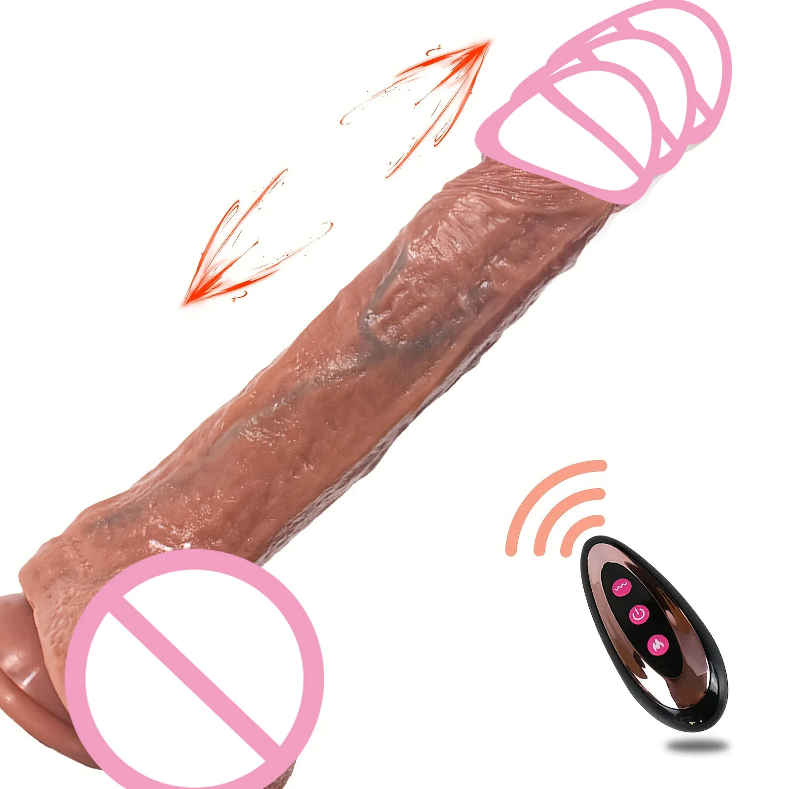 Gode vibrateur réaliste, pénis télescopique, télécommande, masturbateur pour femmes, jouets sexuels pour adultes, masseur de point G féminin