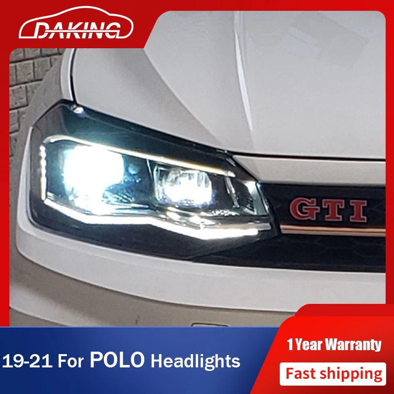 New Car Headlights For VW Volkswagen Polo Plus 2019-2024 GTI Poloplus Front Lights LED DRL Animation Signal Lamps Bi-Xenon Lens