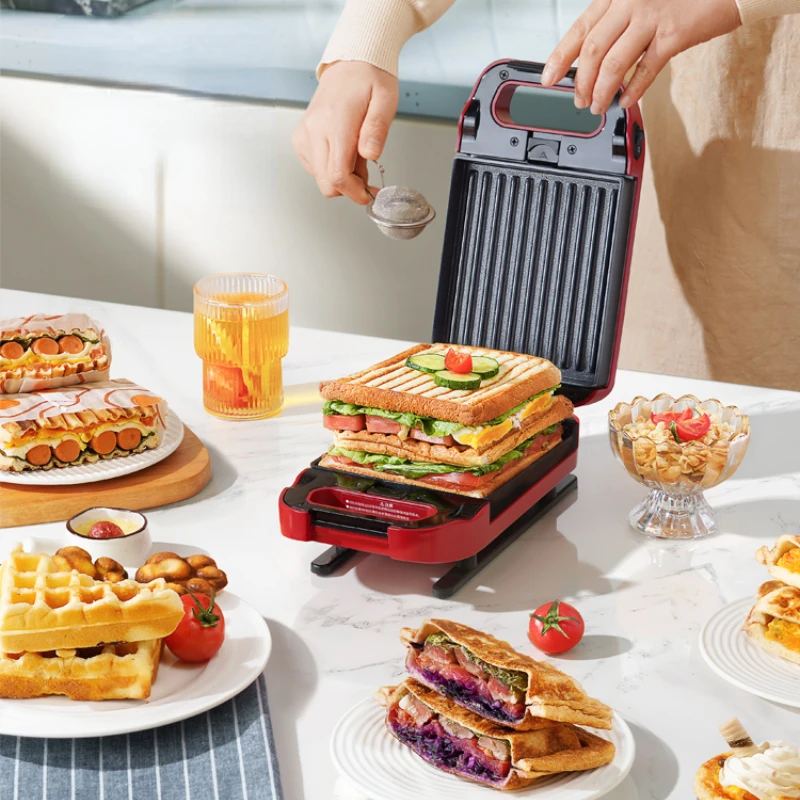 Sandwich Machine Breakfast Machine Thickened Edge Sealing Toasted Bread Toast Waffle Light Food Machine Small Integrated